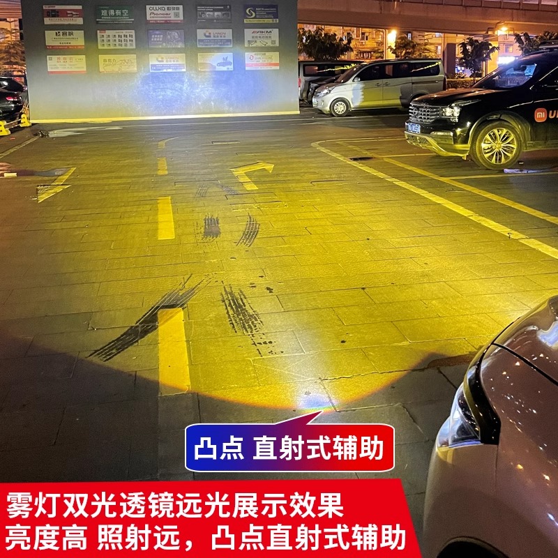 汽車雙光透鏡霧燈，雙燈杯款