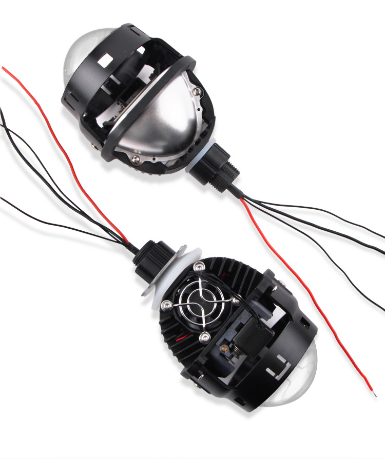 汽車2.5寸LED雙光透鏡大燈無損改裝款8
