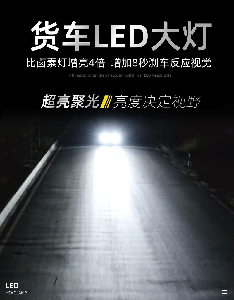 X1貨車LED大燈雙銅管120W1