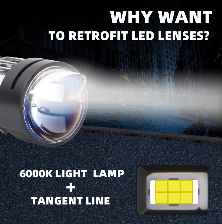  Y3Pro汽車(chē)H4透鏡LED激光大燈遠(yuǎn)近一體超亮激光車(chē)燈無(wú)損激光直射小透鏡5